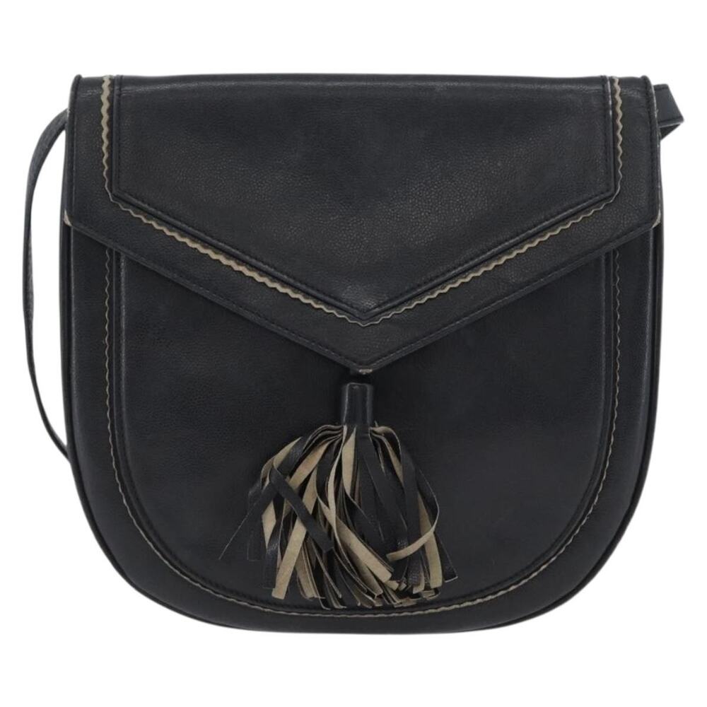Saint Laurent Leather Shoulder Bag Black